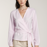 Wrap blouse in lilac