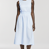 Portrait dress in baby blue