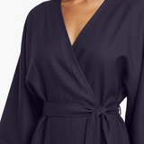 Wrap dress in navy