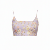Floral crop tank in lilac