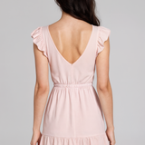 Ruffle mini dress in pink