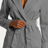 Linen wrap jacket in gray