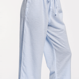 Linen crop pant in light blue
