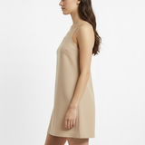 Linen tank dress in beige