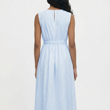 Portrait dress in baby blue