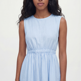 Portrait dress in baby blue