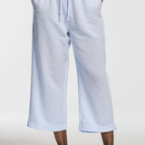 Linen crop pant in light blue