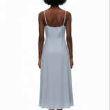 Striped tank dress in baby blue