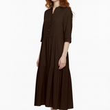 Market dress in brown