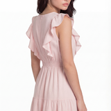 Ruffle mini dress in pink