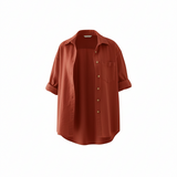 Classic button down in burnt orange