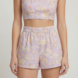 Floral shorts in lilac