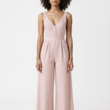 Striped jumpsuit in pink