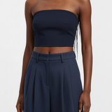 Strapless bustier in navy