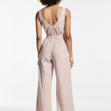 Striped jumpsuit in pink