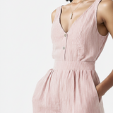 Striped jumpsuit in pink