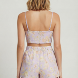 Floral shorts in lilac