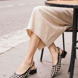 Houndstooth slingbacks