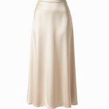Silk bias skirt in ivory