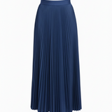 Pleated skirt in navy