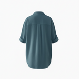 Classic button down in medium blue