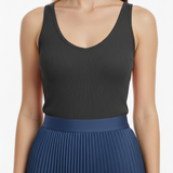 Pleated skirt in navy