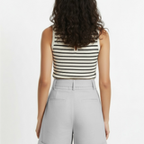 Belted short in gray