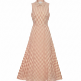 Polka dot day dress in red