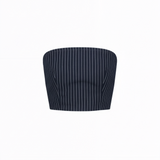 Strapless bustier in stripes