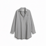 Striped tunic in black