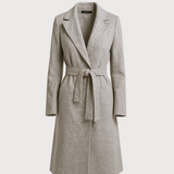 Wool wrap coat in gray