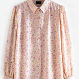 Floral blouse in peach