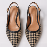 Houndstooth slingbacks