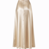 Silk bias skirt in ivory