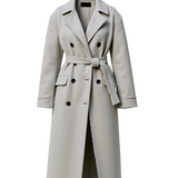 Wool trench in gray