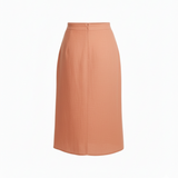 Bias wrap skirt in coral