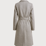 Wool wrap coat in gray