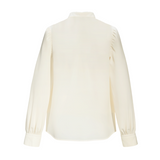 Front-tie blouse in ivory