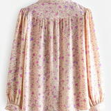 Floral blouse in peach