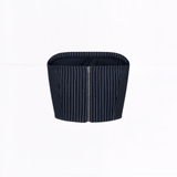 Strapless bustier in stripes