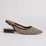 Houndstooth slingbacks