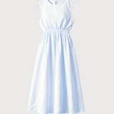 Portrait dress in baby blue