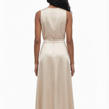 Silk bias skirt in ivory