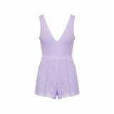 Crochet romper in lilac