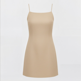 Linen tank dress in beige