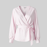 Wrap blouse in lilac