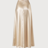 Silk bias skirt in ivory