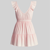 Ruffle mini dress in pink
