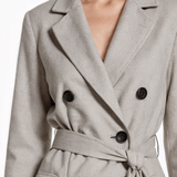 Wool trench in gray