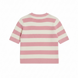 Striped knit t-shirt in pink